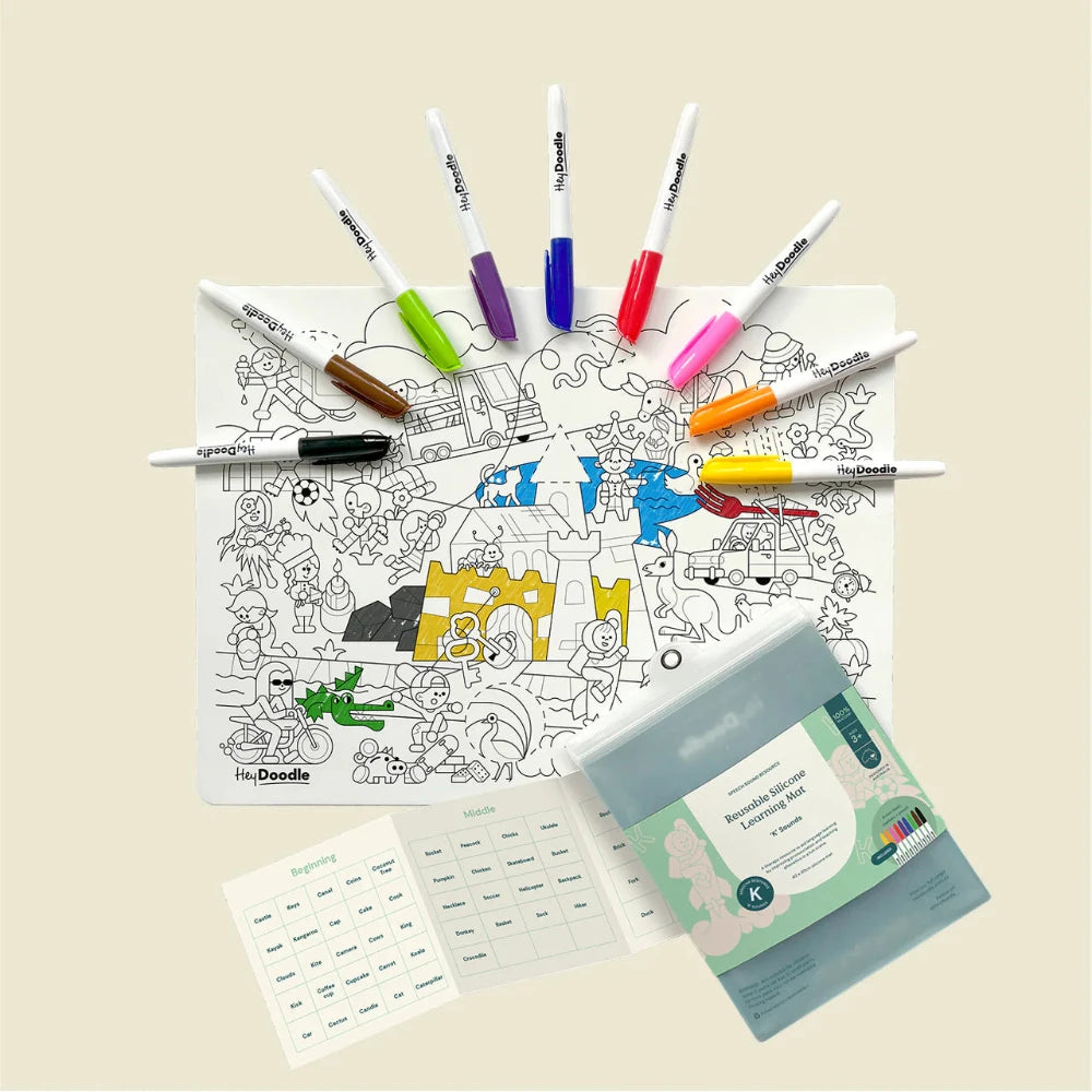 HEY DOODLE PLACEMAT K SOUNDS