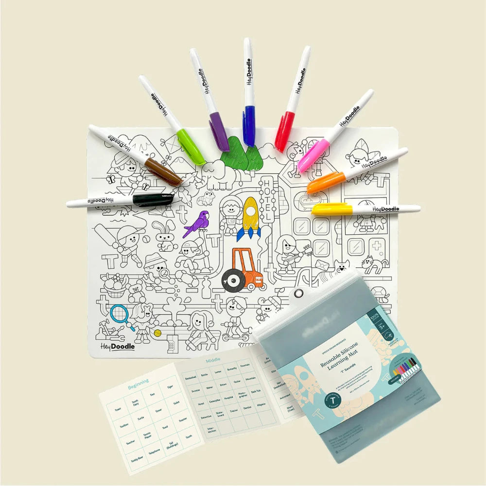 HEY DOODLE PLACEMAT T SOUNDS