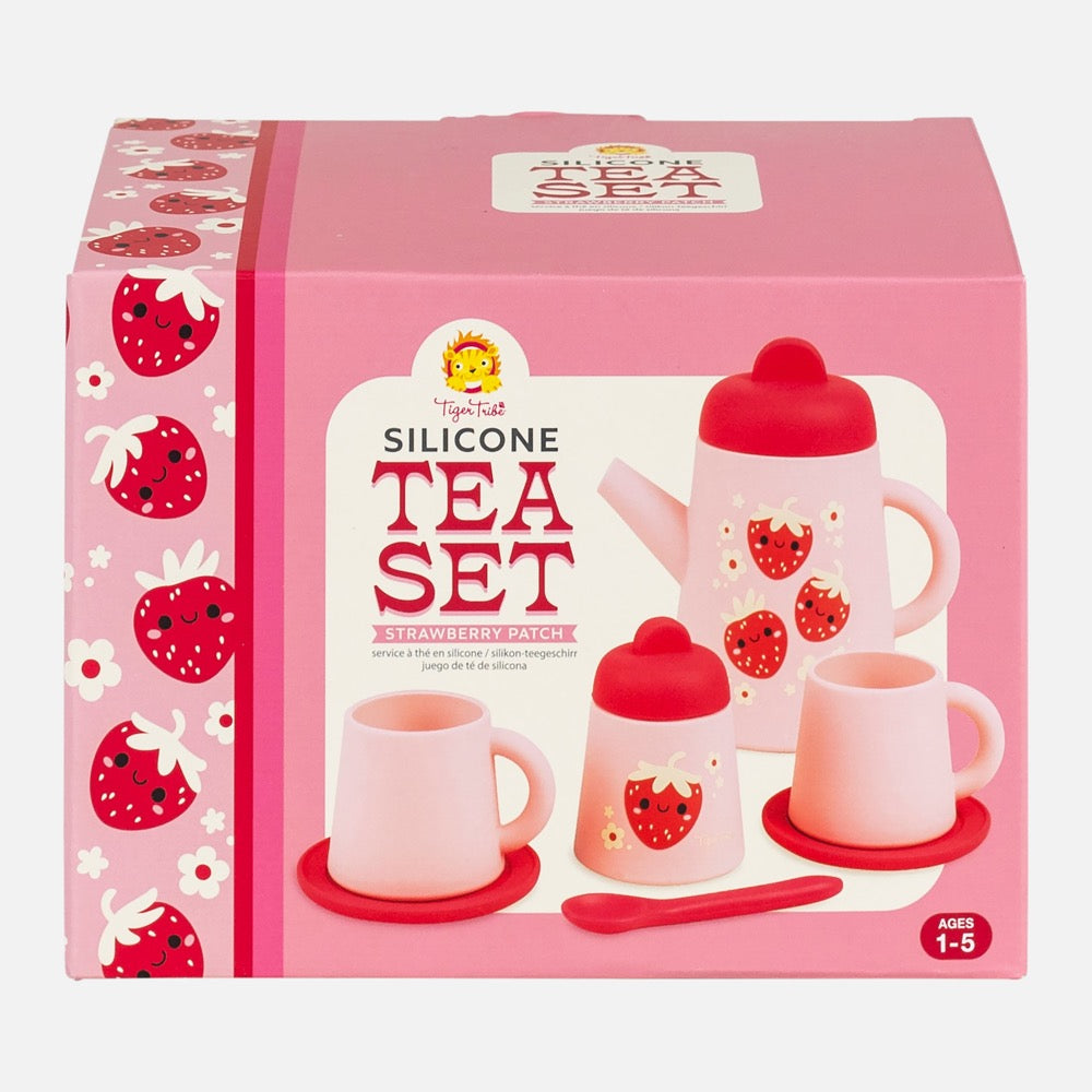 TIGER TRIBE STRAWBERRY PATCH SILICONE TEA SET