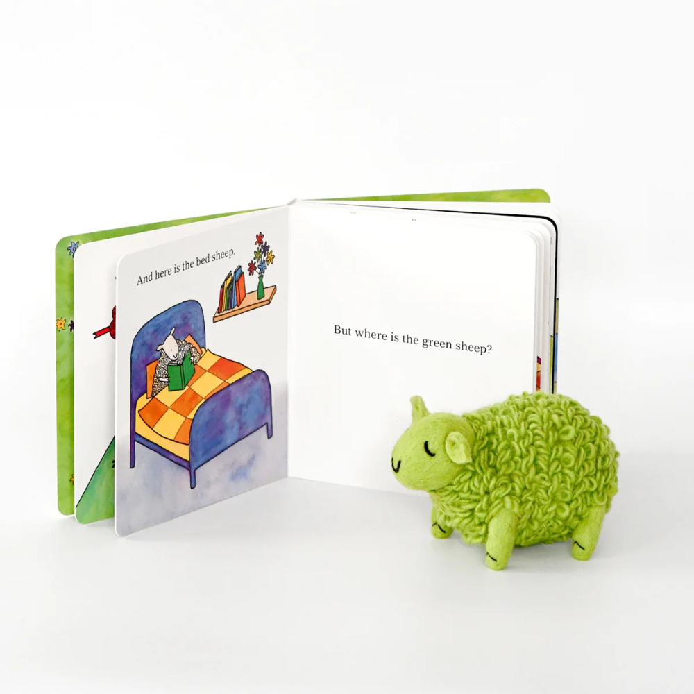 TARA TREASURES WHERE IS THE GREEN SHEEP LARGE SHEEP AND BOOK SET