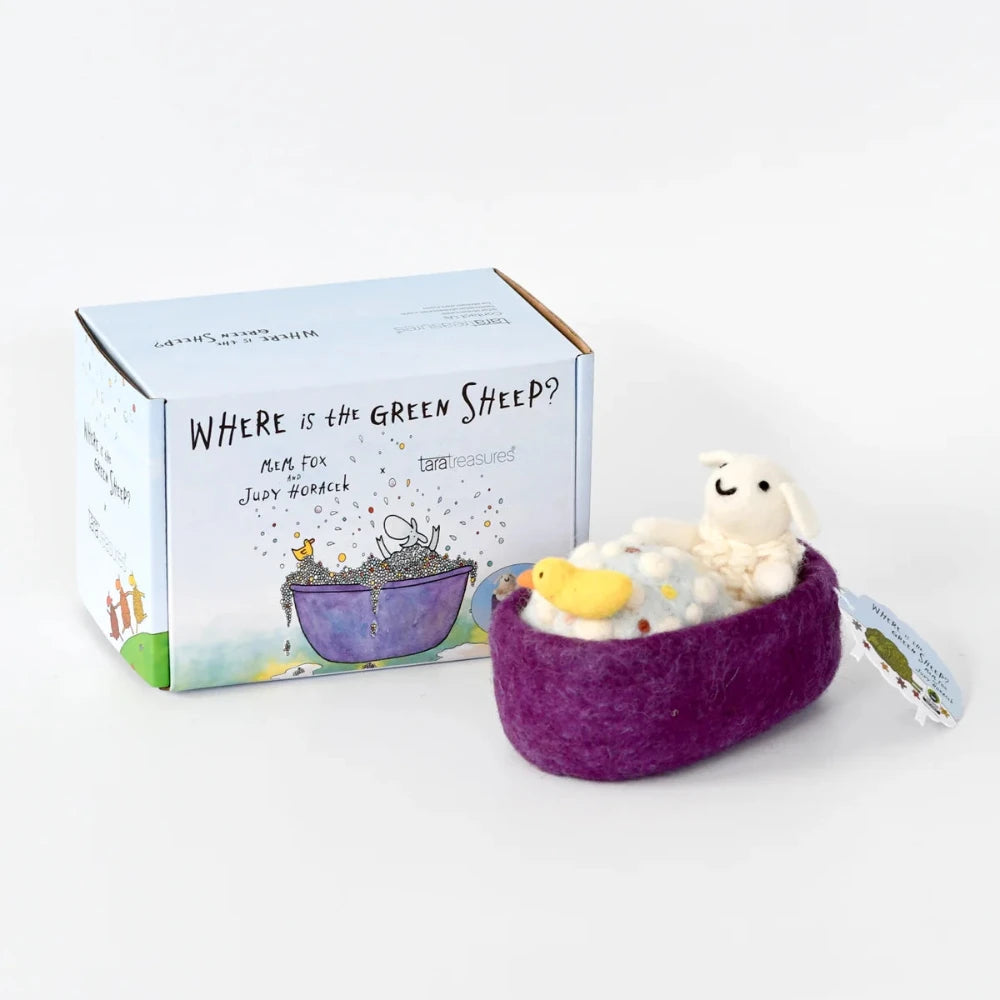 TARA TREASURES FELT WHERE IS THE GREEN SHEEP BATH SHEEP PLAY SET