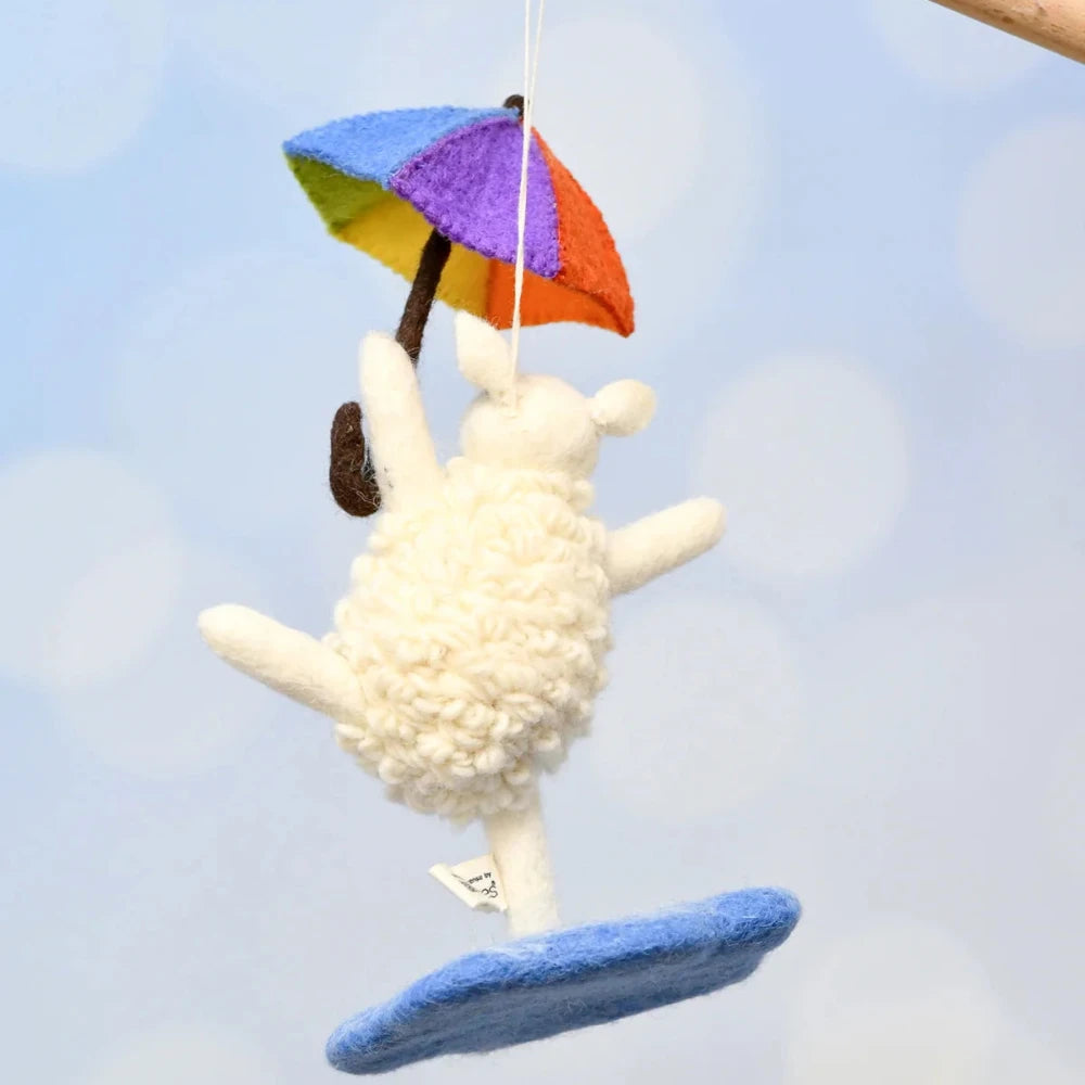 TARA TREASURES FELT WHERE IS THE GREEN SHEEP RAIN SHEEP HANGING TOY