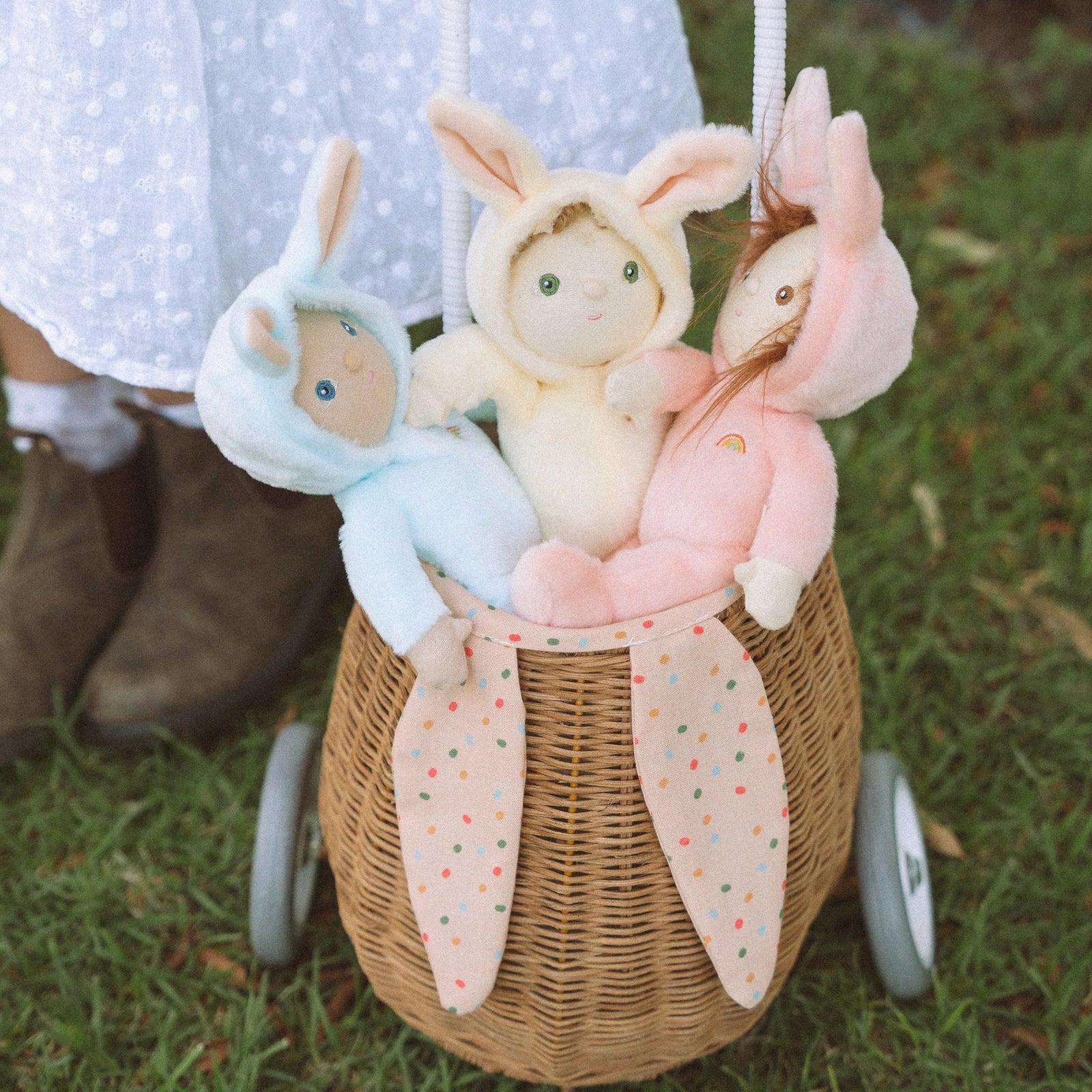 OLLIELLA DINKY DINKUM DOLL FLUFFLE FAMILY BOBBIN BUNNY