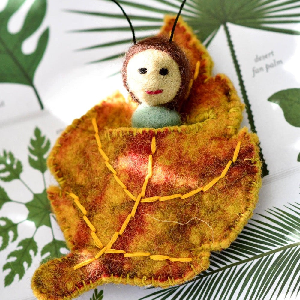 TARA TREASURES FELT BIRCH LEAF BABY