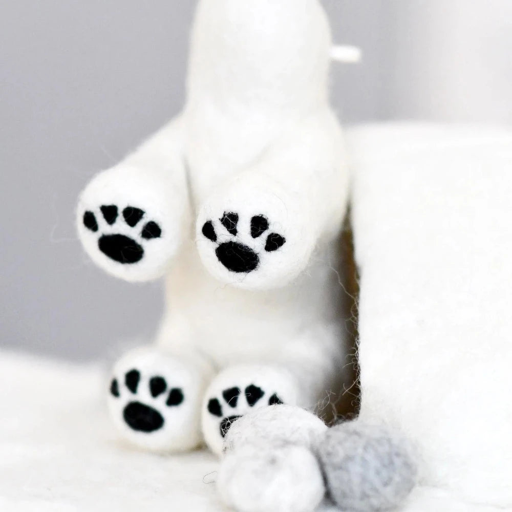 TARA TREASURES FELT POLAR BEAR TOY