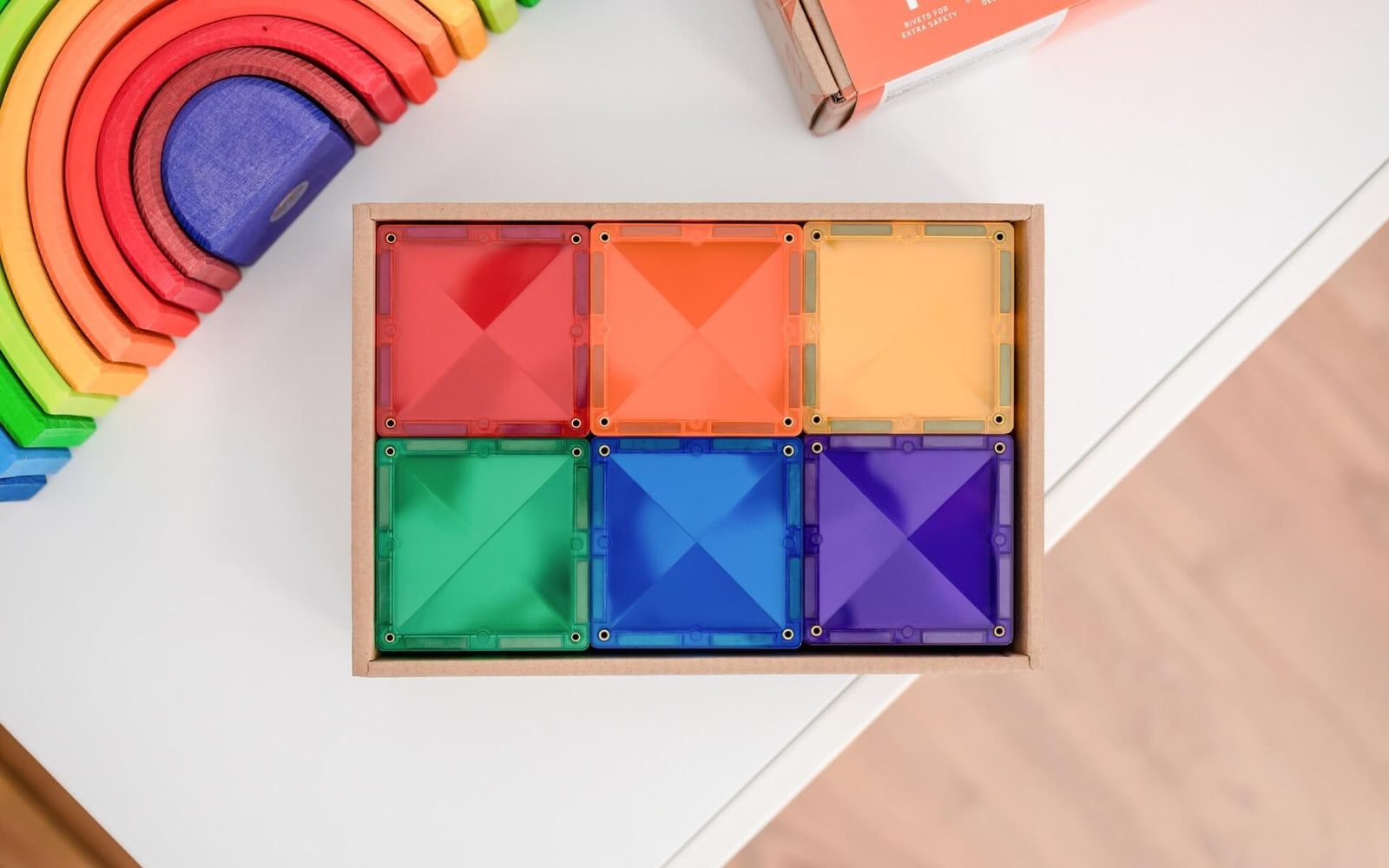 CONNETIX RAINBOW 42 PIECE SQUARE PACK