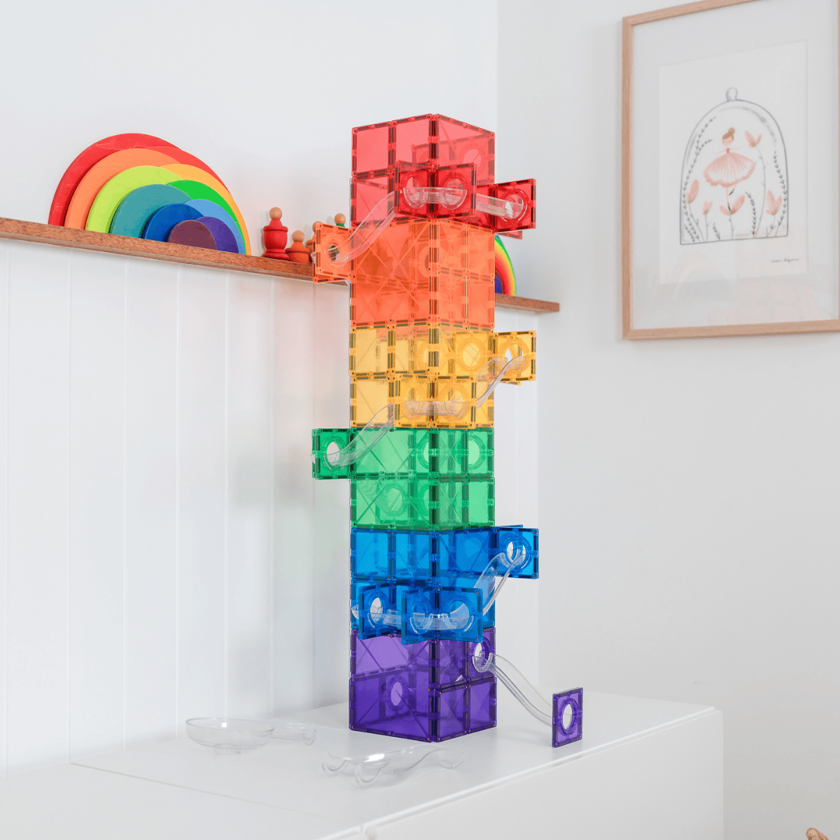 CONNETIX RAINBOW SUPER BALL RUN 134PC PACK