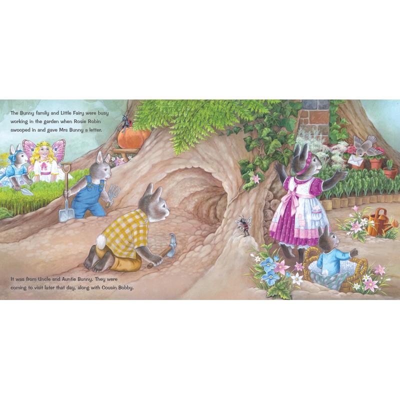 SHIRLEY BARBER LITTLE BUNNY AND THE JEWELS IN THE CELLAR BOARD BOOK