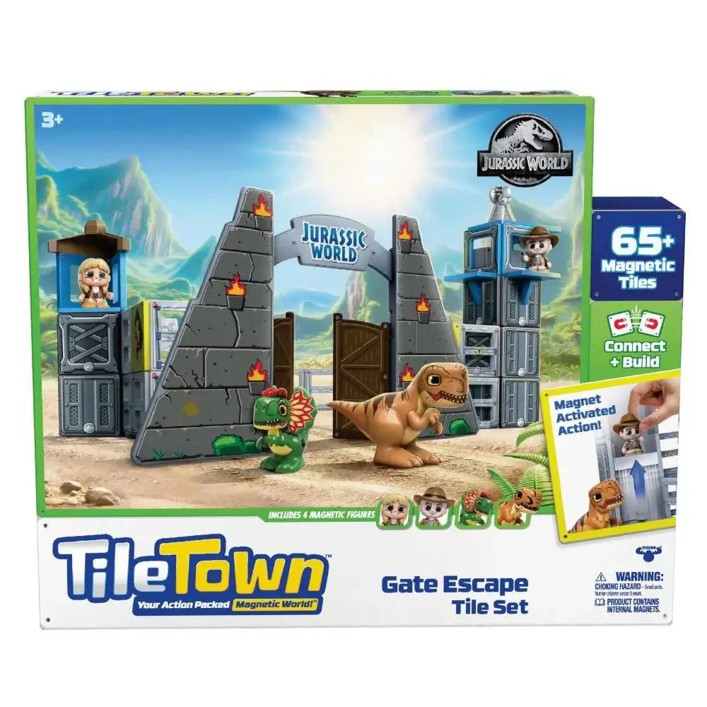 JURASSIC WORLD GATE ESCAPE TILE TOWN SET