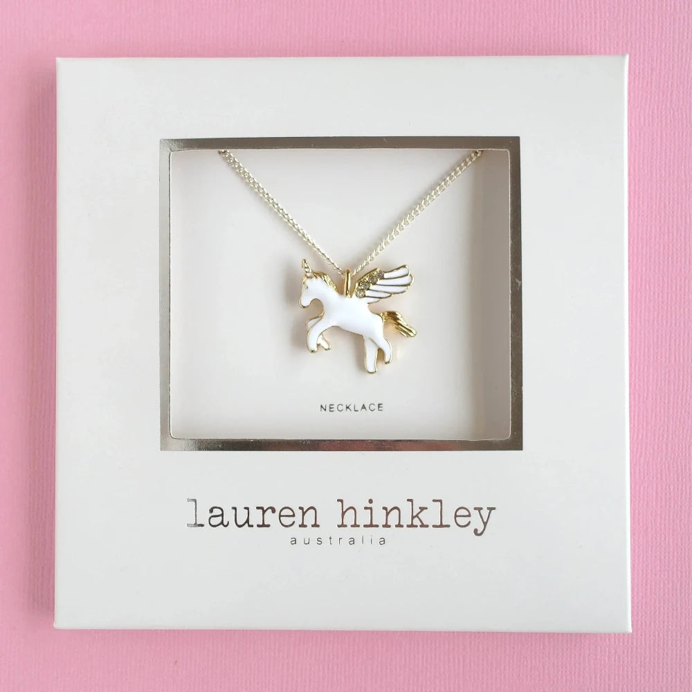 LAUREN HINKLEY FLYING UNICORN NECKLACE