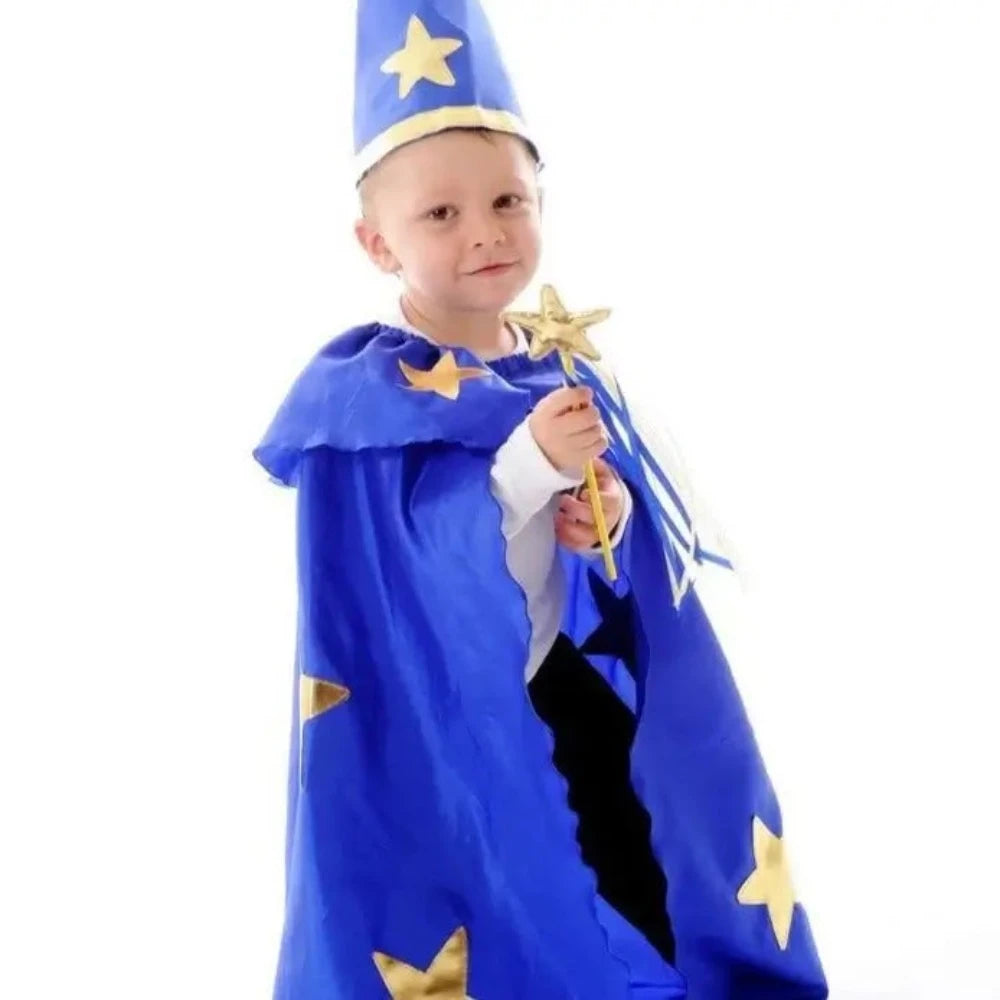 FAIRY GIRLS WIZARD CAPE AND HAT SET
