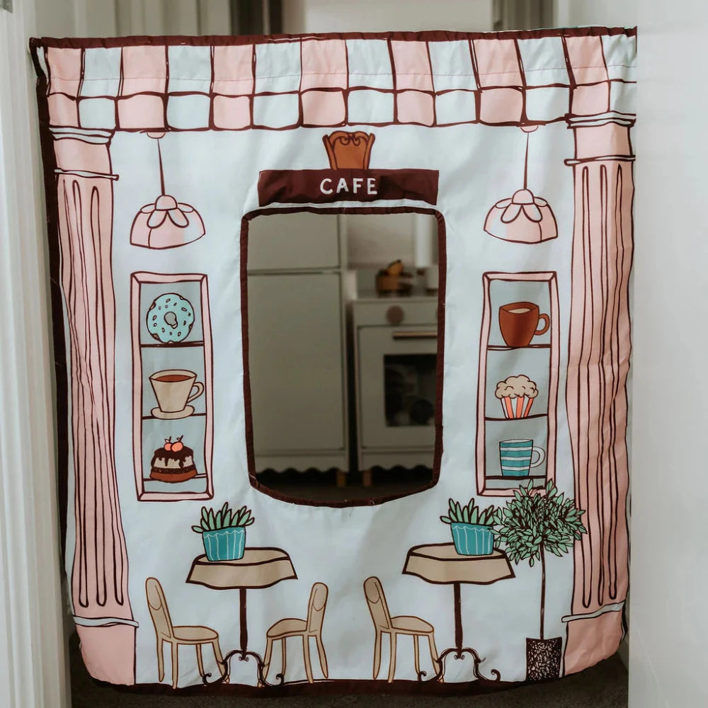 THE COZY CUBE PLAY PANELS REVERSIBLE CAFE AND BAKERY