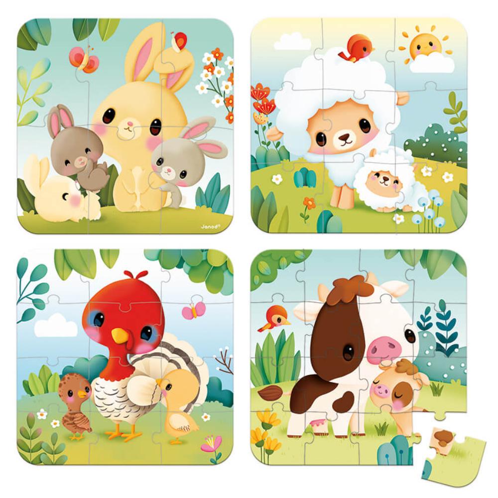 JANOD PROGRESSIVE FARM PUZZLE 4 IN 1