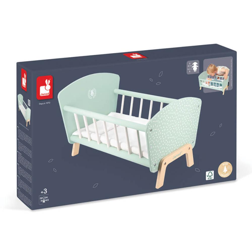 JANOD WOODEN DOLLS BED