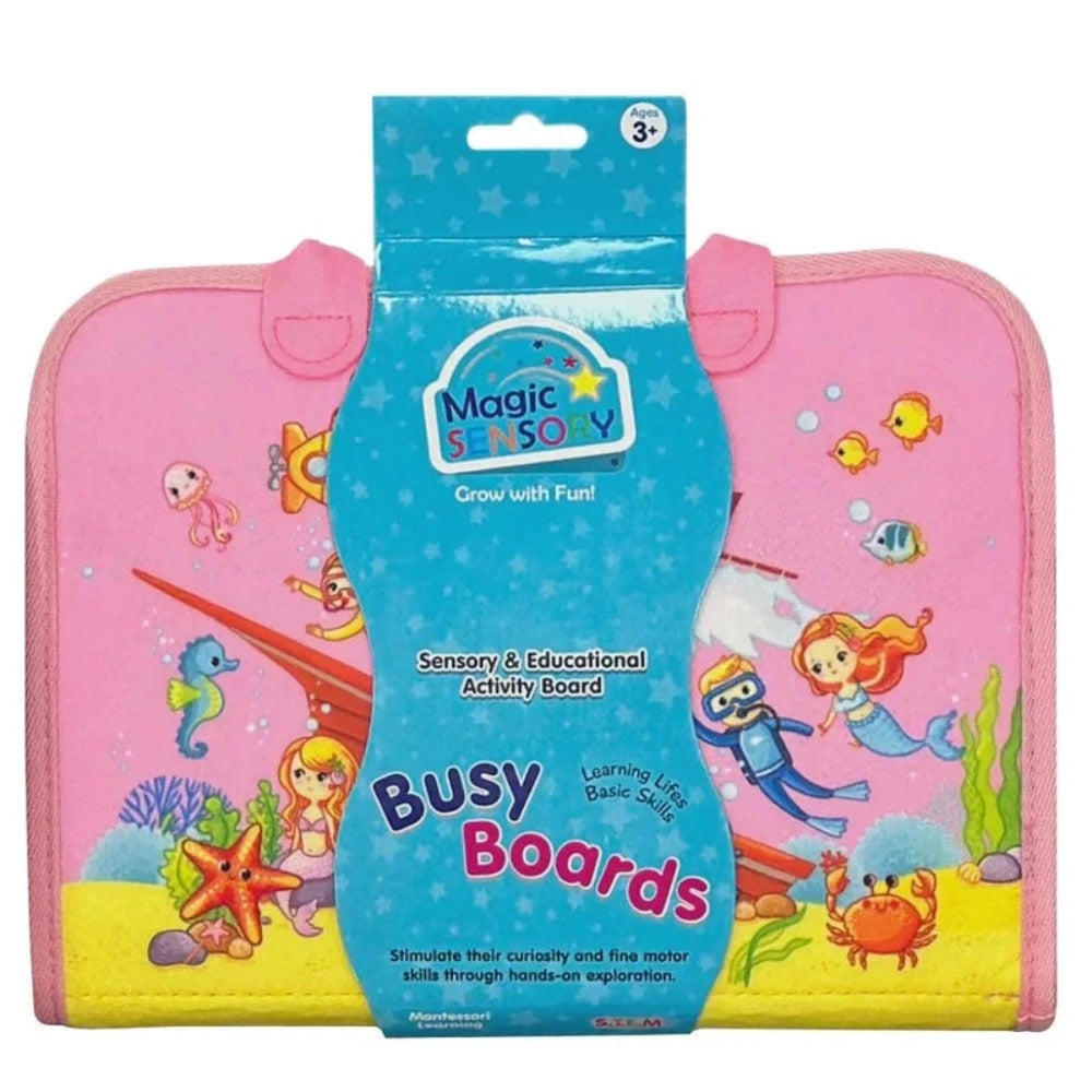 MAGIC SENSORY BUSY BOARD PINK