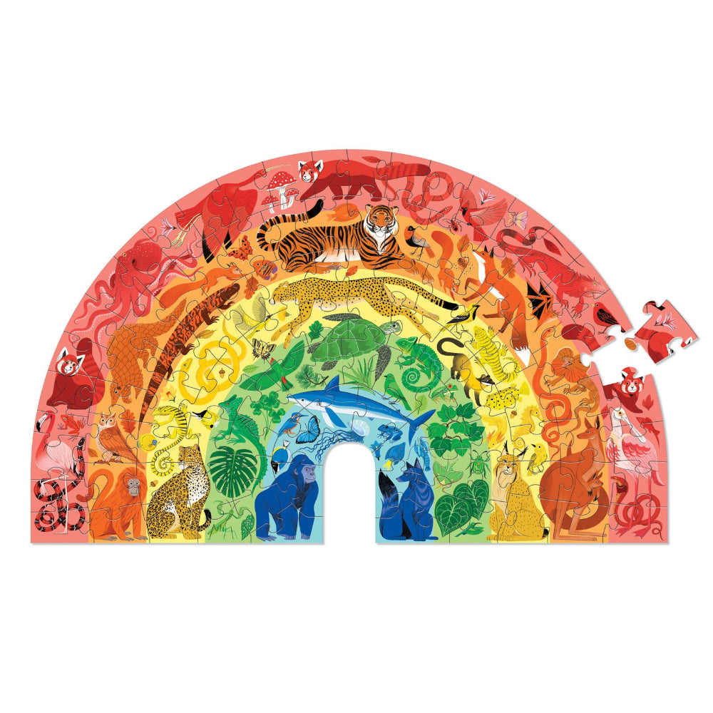 CROCODILE CREEK RAINBOW ANIMALS 100PC PUZZLE