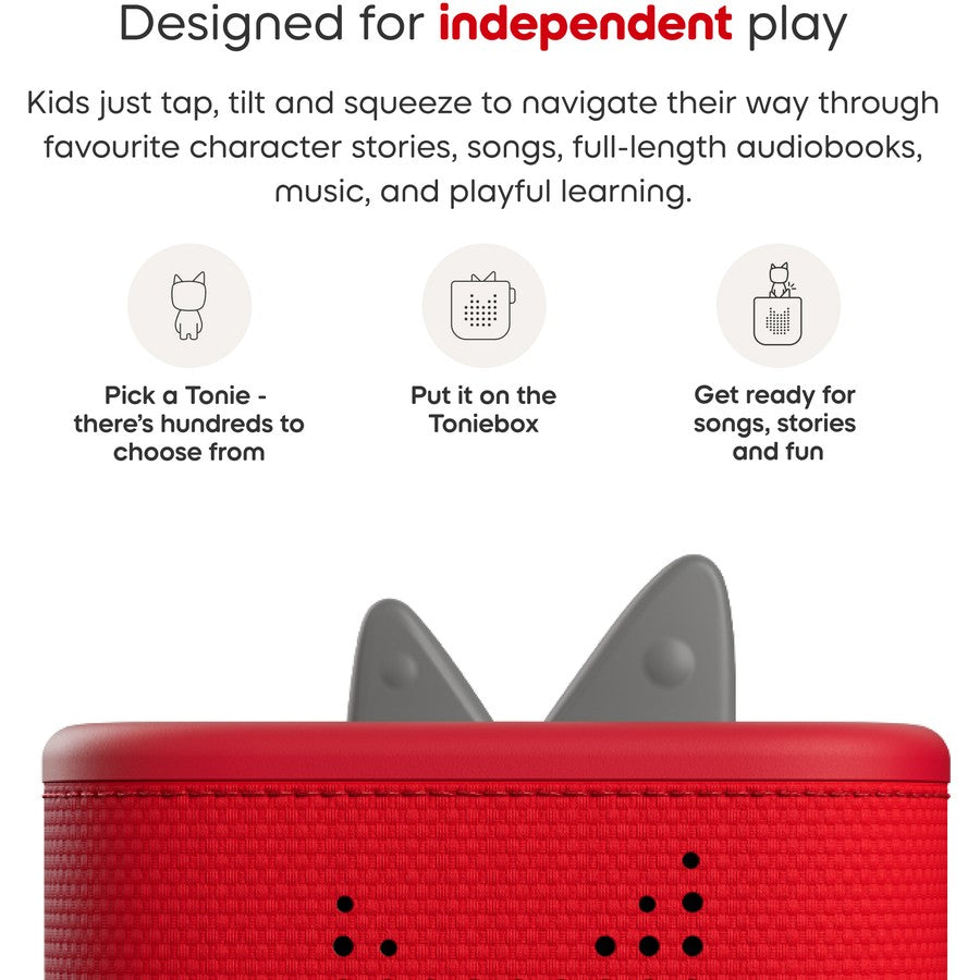 TONIES TONIEBOX 2 STARTER SET WITH CREATIVE TONIE RUBIE SUNSET RED