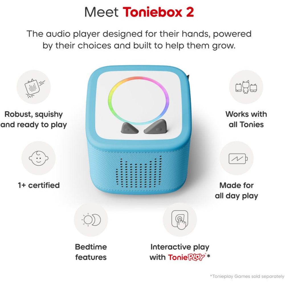 TONIES TONIEBOX 2 STARTER SET WITH CREATIVE TONIE RUBIE SKY BLUE