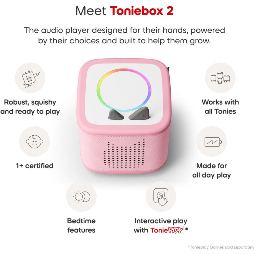 TONIES TONIEBOX 2 STARTER SET WITH CREATIVE TONIE RUBIE CLOUD PINK