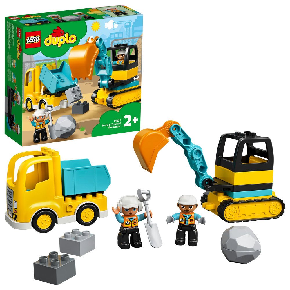 LEGO DUPLO CONSTRUCTION TRUCK & TRACKED EXCAVATOR 10931
