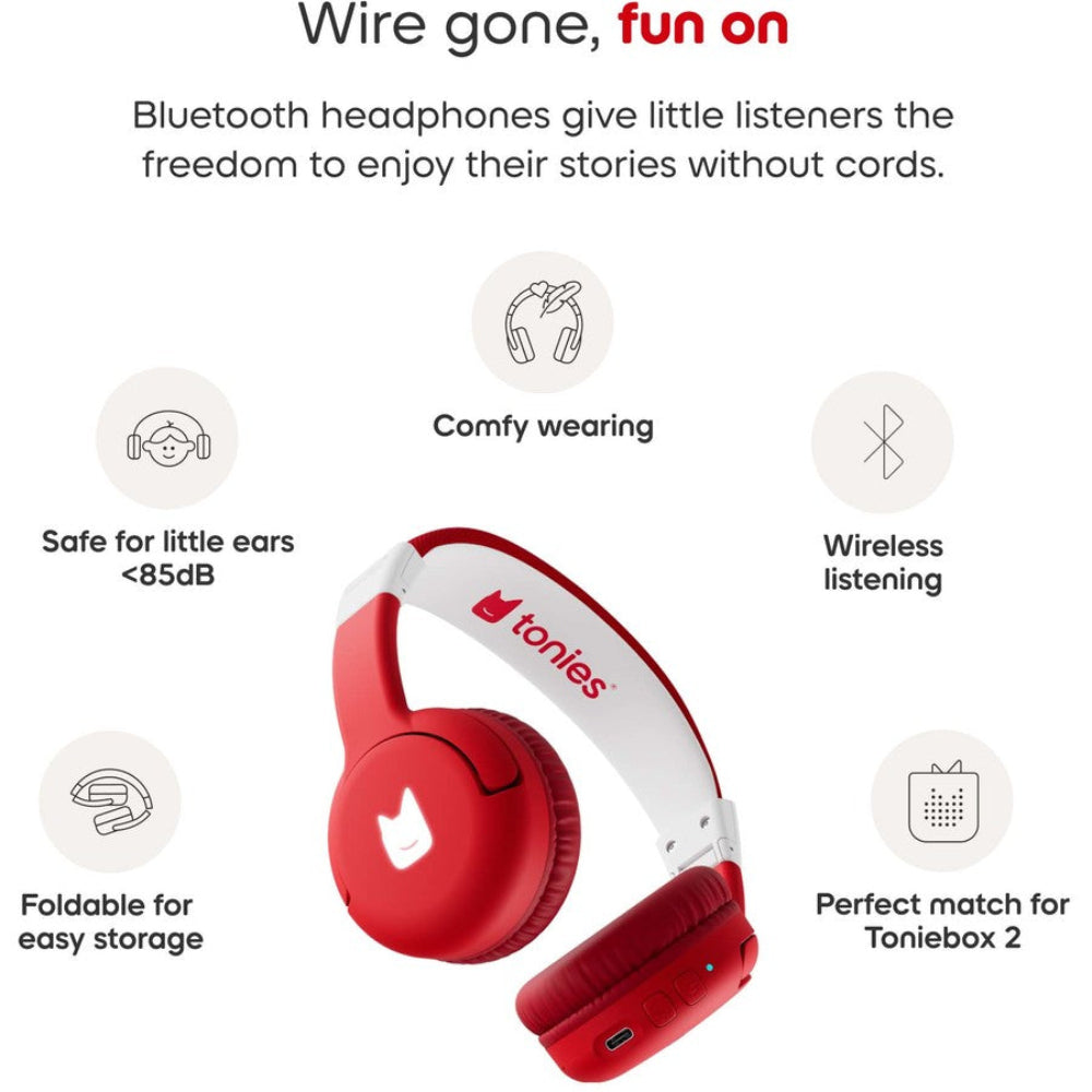 TONIES BLUETOOTH HEADPHONES SUNSET RED