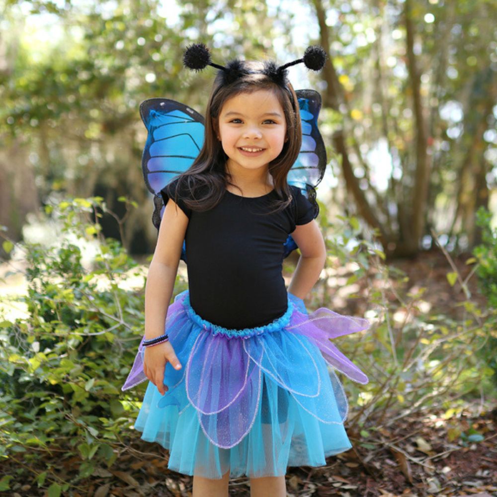 GREAT PRETENDER MIDNIGHT BUTTERFLY TUTU WINGS WITH HEADBAND SIZE 4-6