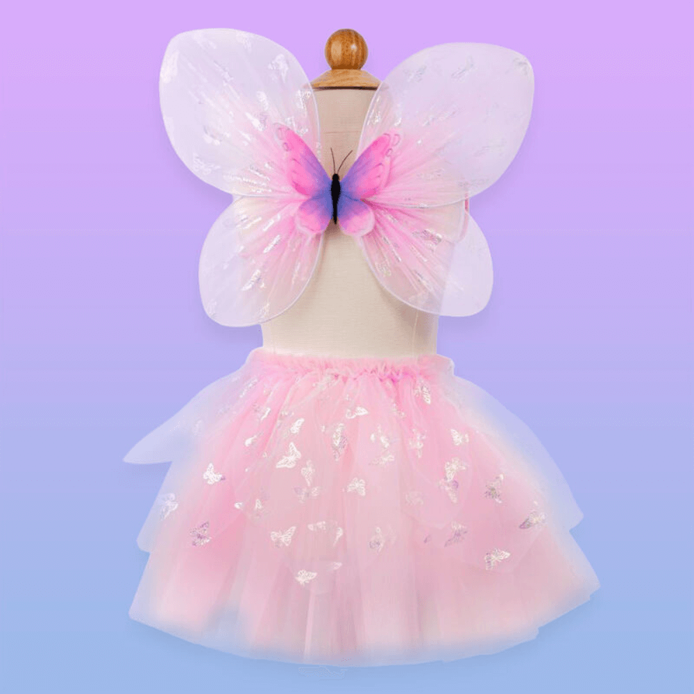 GREAT PRETENDER PINK FLUTTER BUTTERFLY SKIRT AND WINGS 4-6