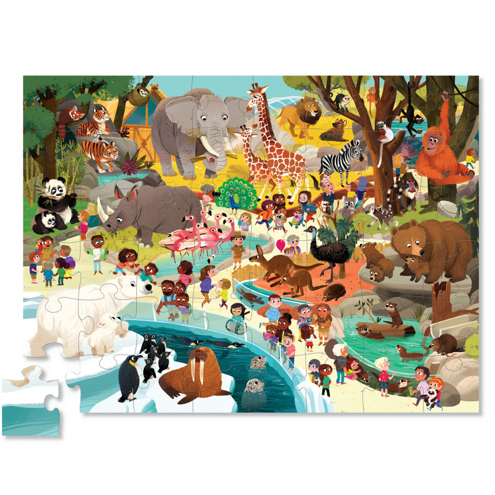 CROCODILE CREEK DAY AT THE ZOO PUZZLE 48pc