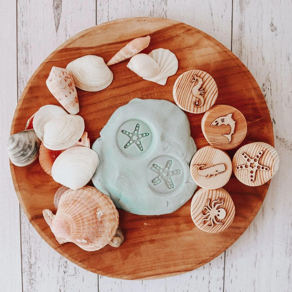 BEADIEBUG WOODEN SEA CREATURE STAMPS