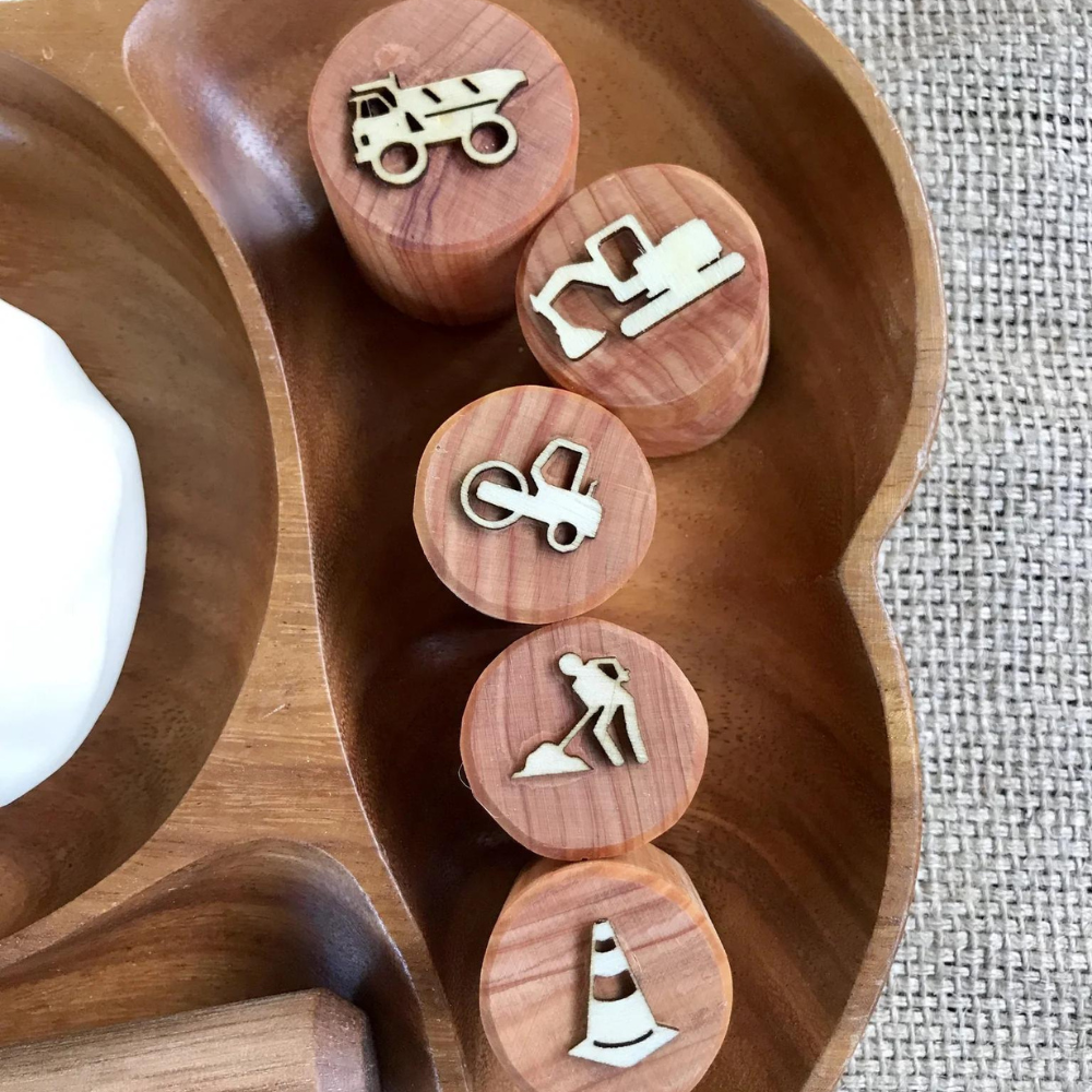BEADIEBUG WOODEN CONSTRUCTION STAMPS