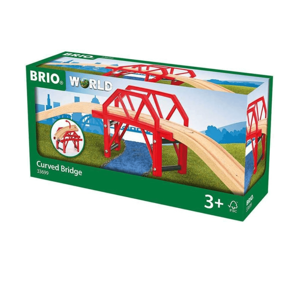 BRIO BRIDGE - CURVED BRIDGE, 4 PIECES