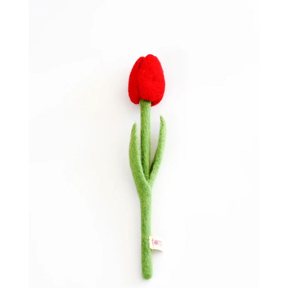 TARA TREASURES FELT RED TULIP FLOWER