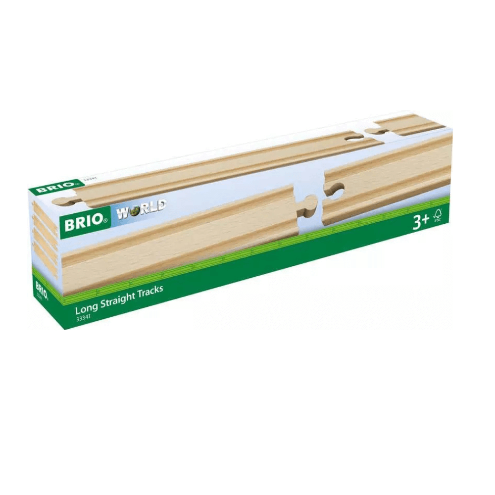 BRIO TRACKS - LONG STRAIGHT TRACKS, 4 PIECES
