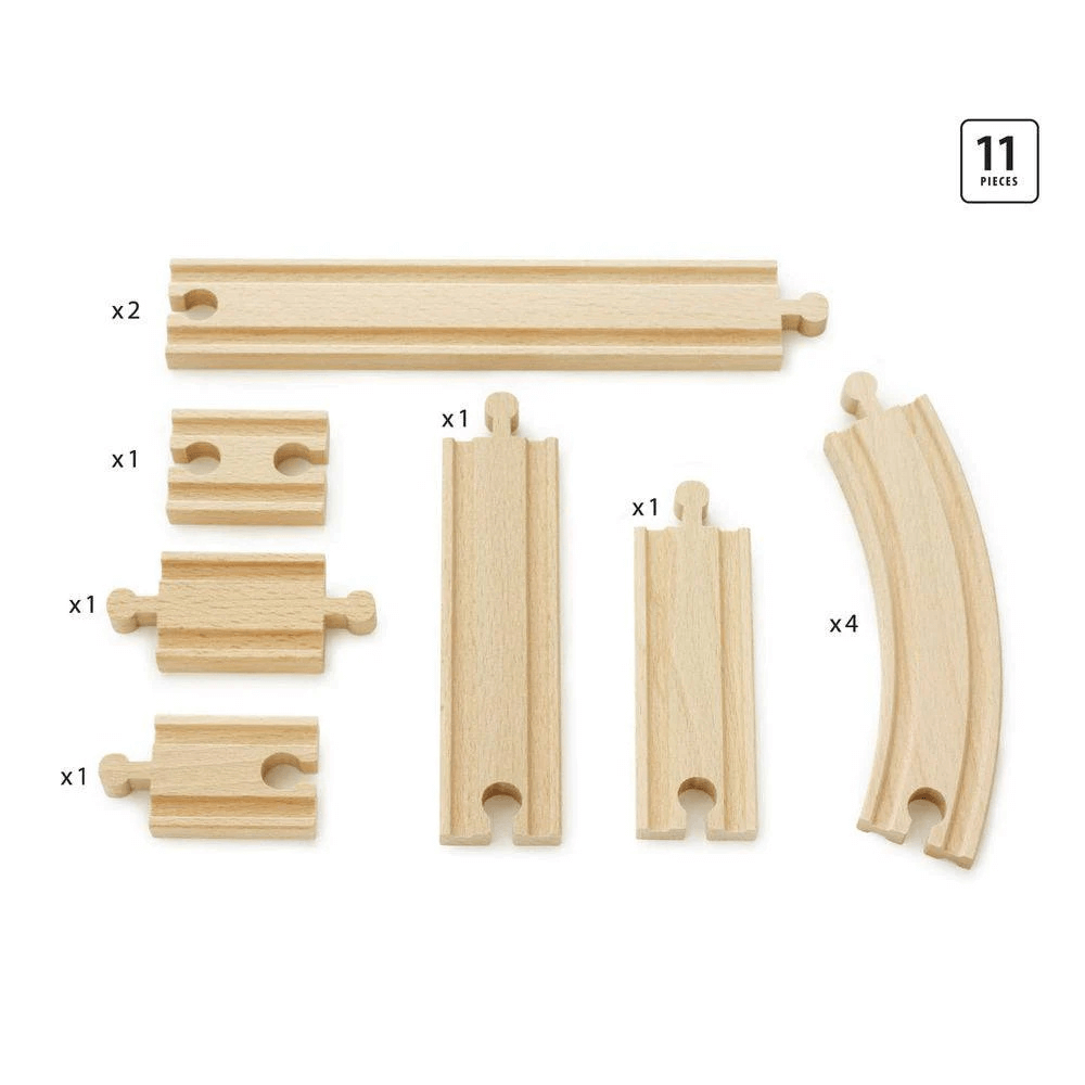 BRIO TRACKS - EXPANSION PACK BEGINNER, 11 PIECES