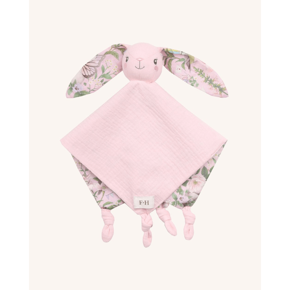 FLEUR HARRIS BLISSFUL BUNNY COMFORTER PINK LAVENDER
