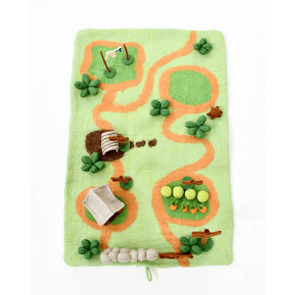 TARA TREASURES SHUAN THE SHEEP MOSSY BOTTOM FARM PLAY MAT