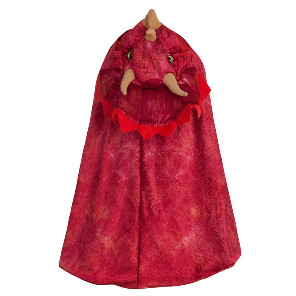 GREAT PRETENDER TRICERATOPS RED HOODED CAPE SIZE 4-5