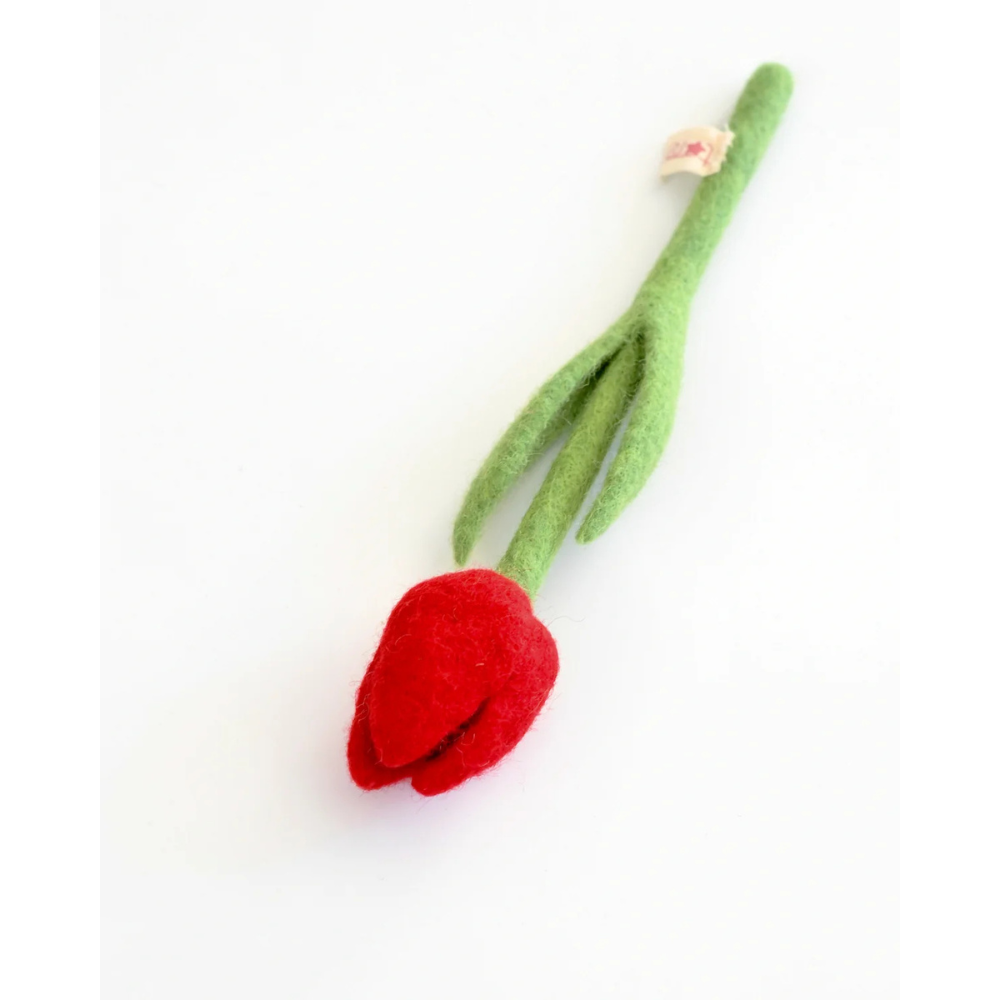 TARA TREASURES FELT RED TULIP FLOWER