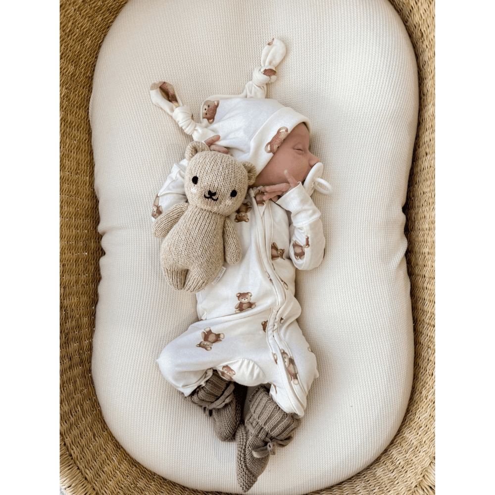 LITTLE AND FERN TEDDIES ZIP ROMPER