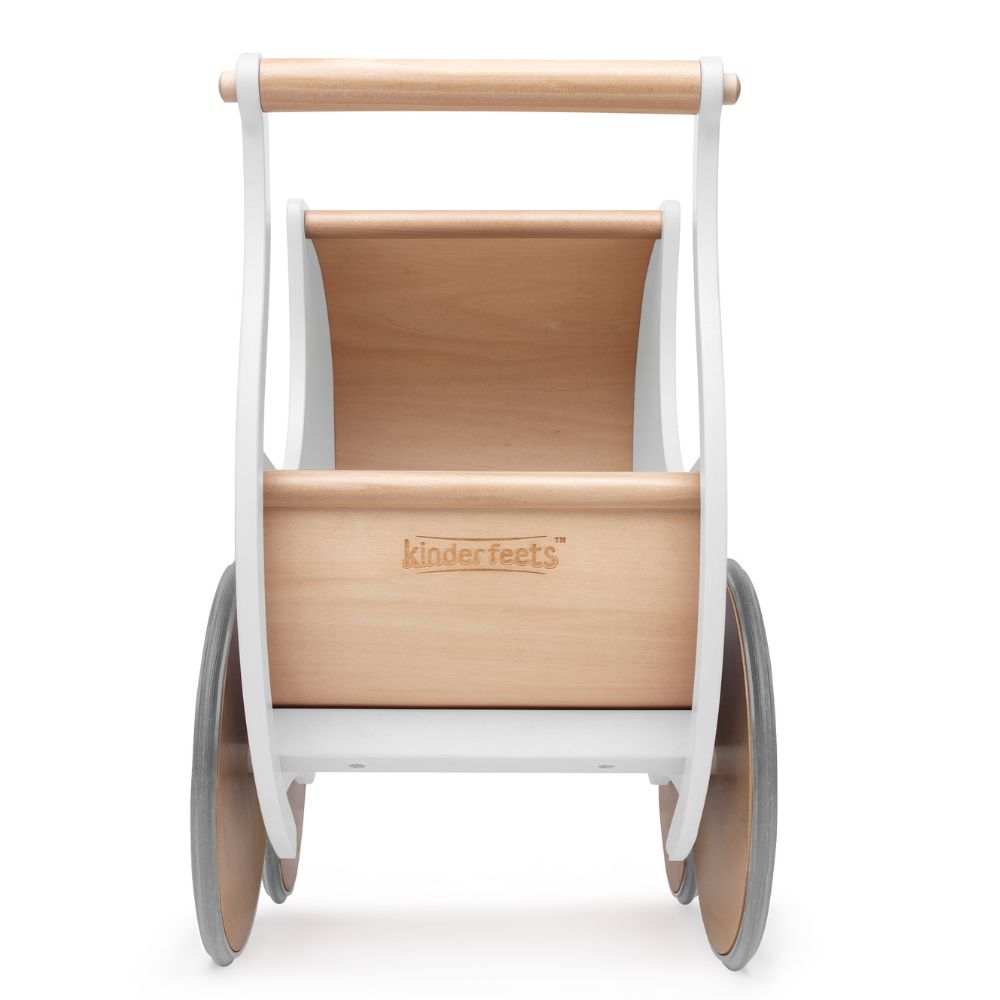 KINDERFEETS WALKER PRAM WOODEN WHITE