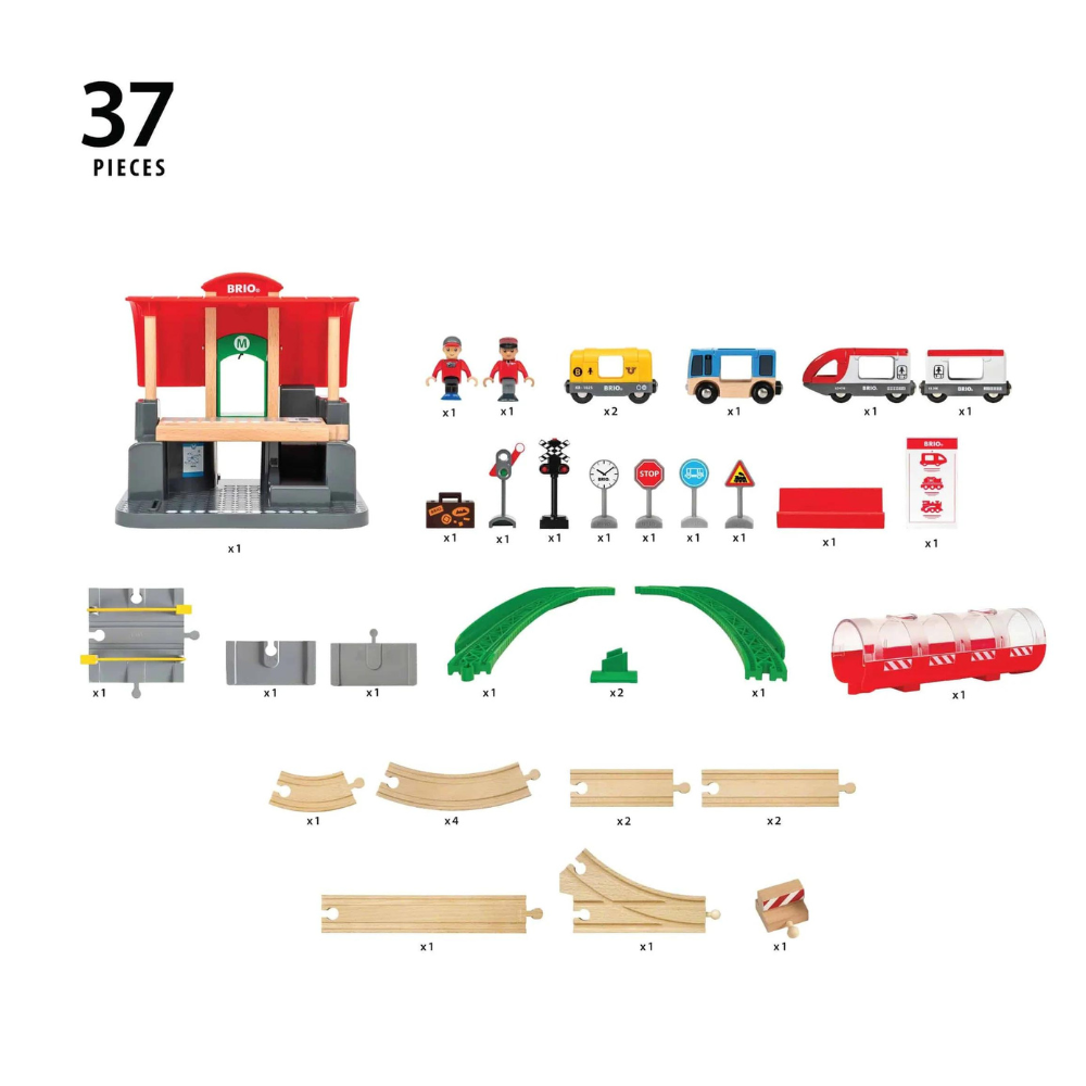 BRIO CENTRAL STATION 37 PIECE SET