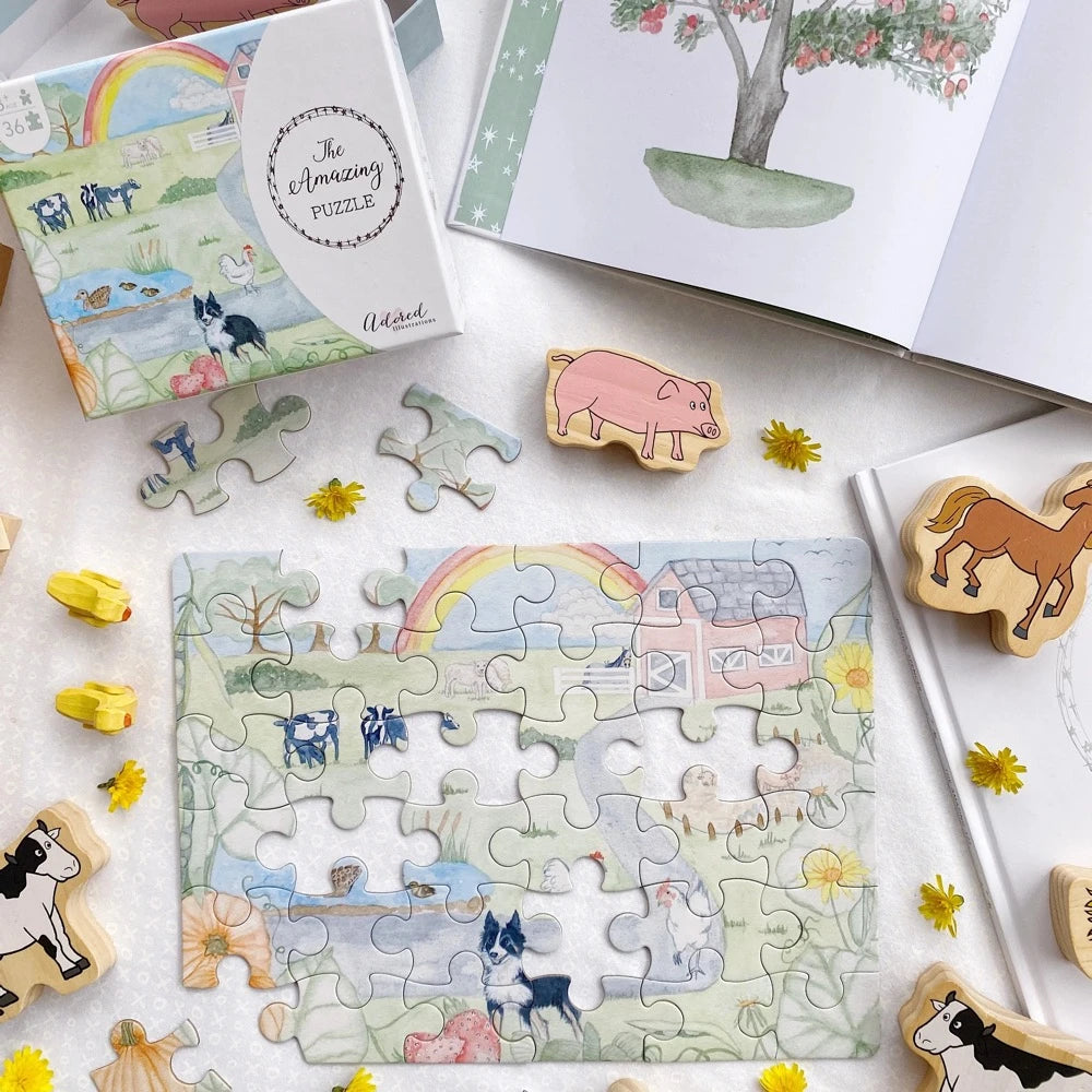 ADORED ILLUSTRATIONS THE AMAZING PUZZLE FARM