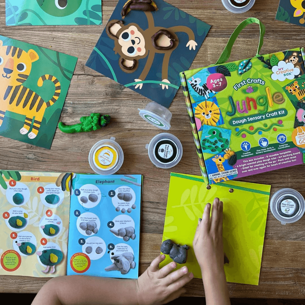 MY CREATIVE BOX JUNGLE DOUGH SENSORY CRAFT KIT