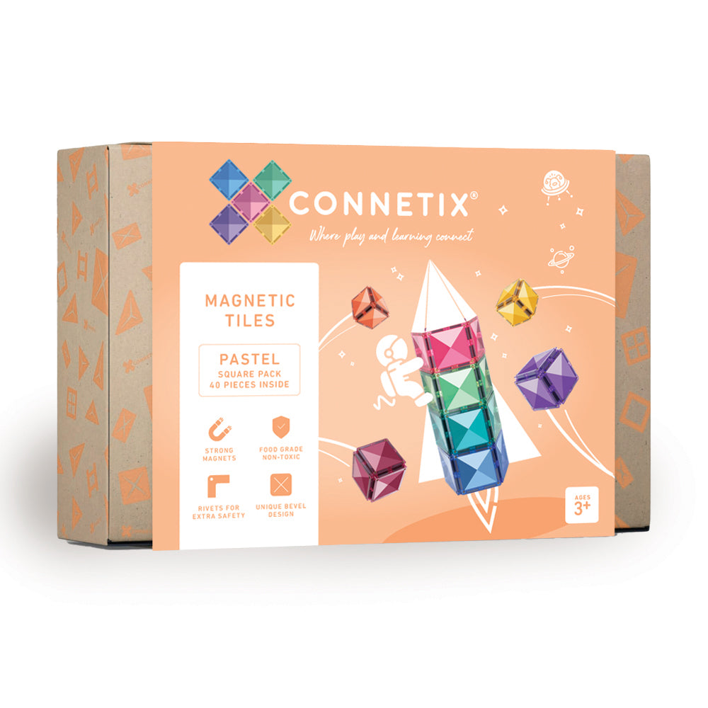 CONNETIX 40 PIECE PASTEL SQUARE PACK