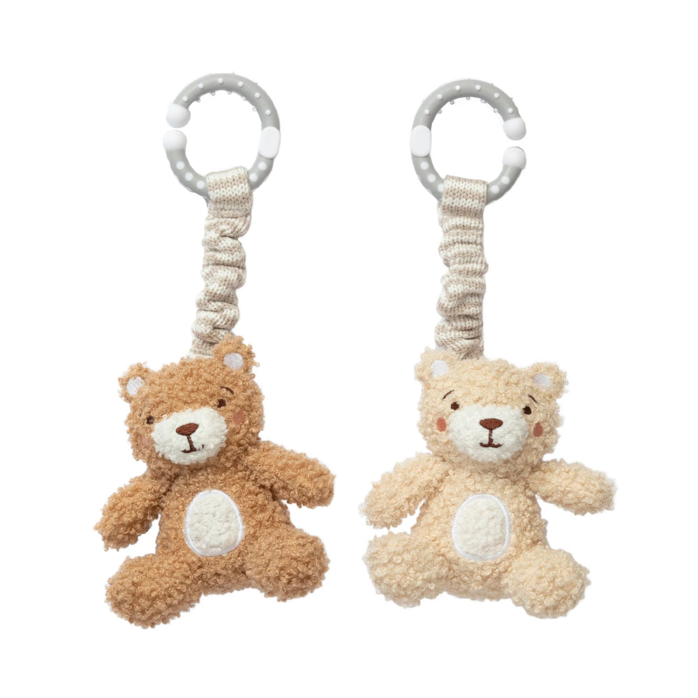 LIVING TEXTILES PRAM TOYS 2PC CUDDLY BEAR