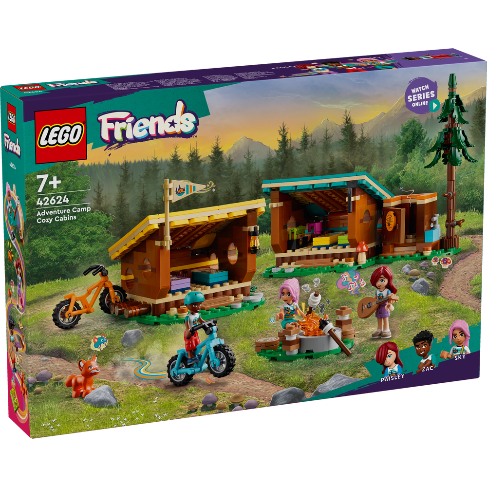 LEGO FRIENDS SPORTS AND OUTDOOR ADVENTURE ADVENTURE CAMP COZY CABINS 42624