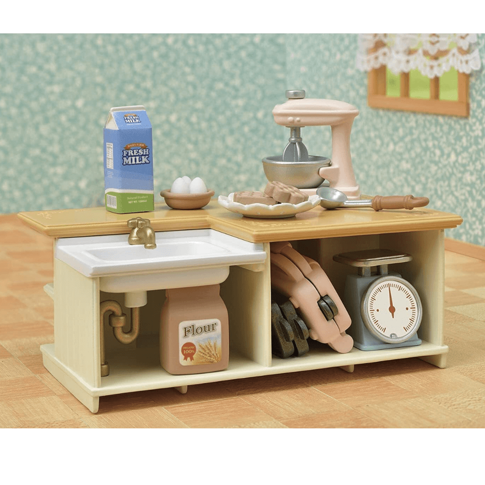 SYLVANIAN FAMILIES KITCHEN ISLAND SET