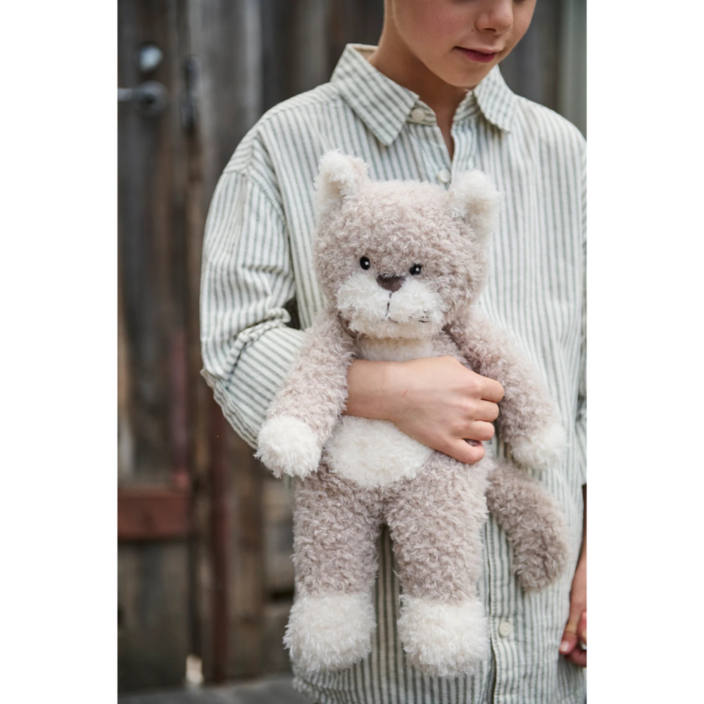 NANA HUCHY CHECKERS THE CAT PLUSH GREY