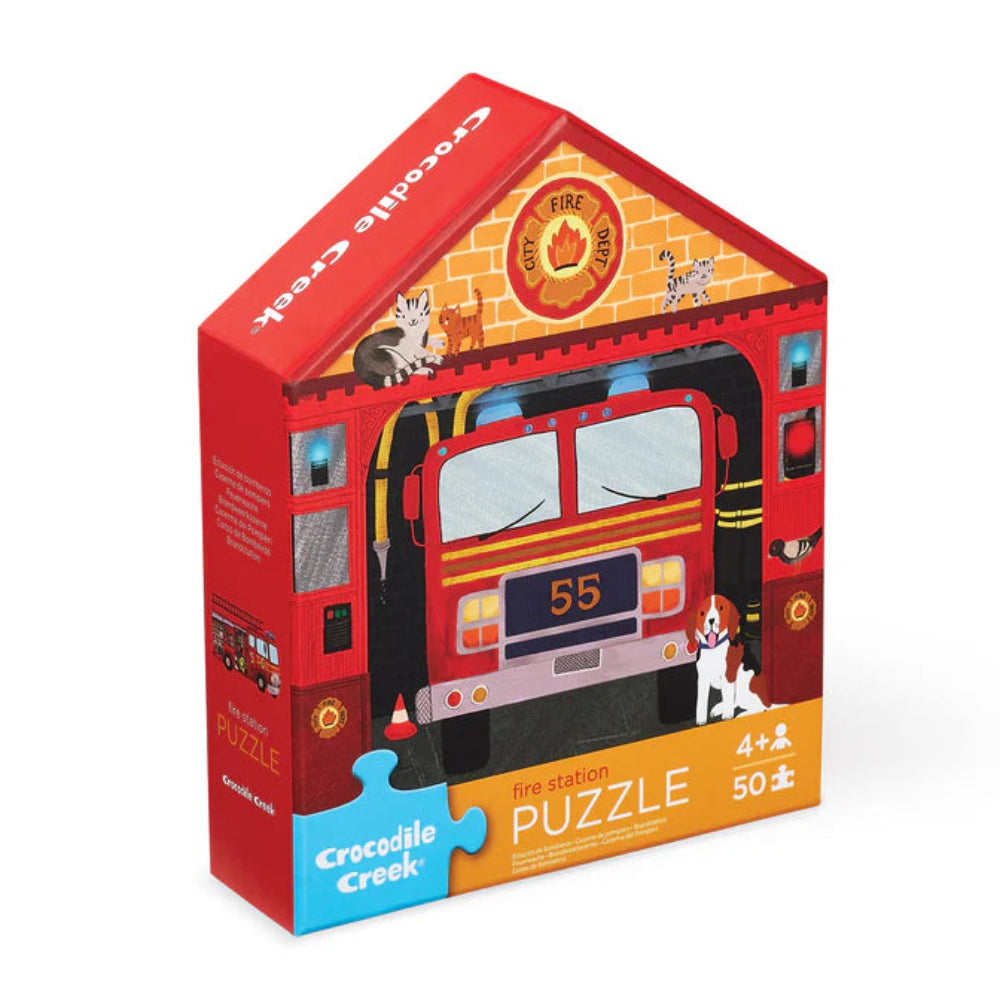 CROCODILE CREEK FIRE STATION 50PC MINI PUZZLE