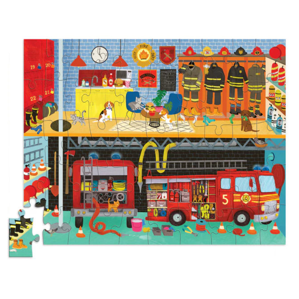 CROCODILE CREEK FIRE STATION 50PC MINI PUZZLE
